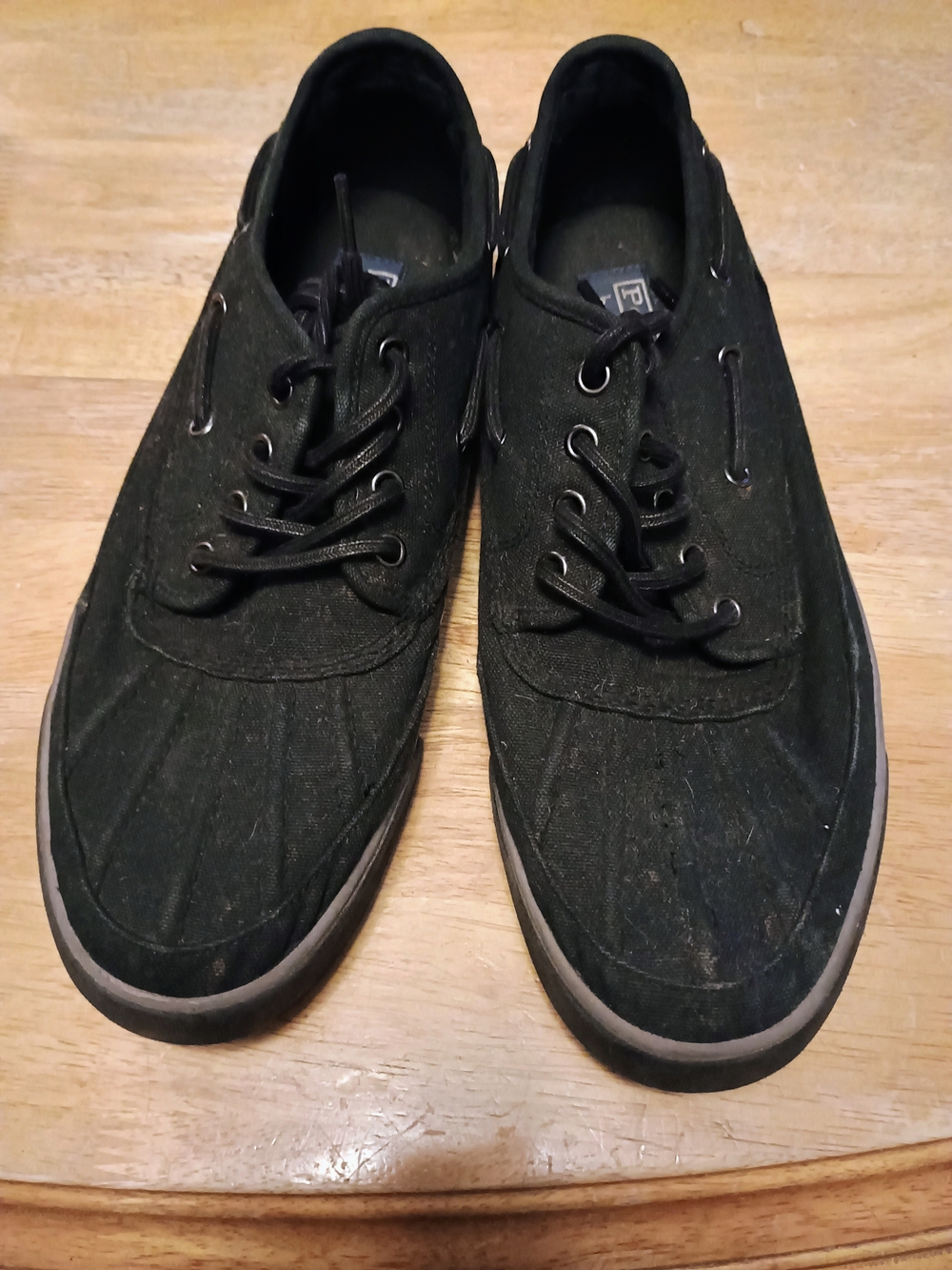Polo by Ralph Lauren Black Canvas Slip-On Style Loafers